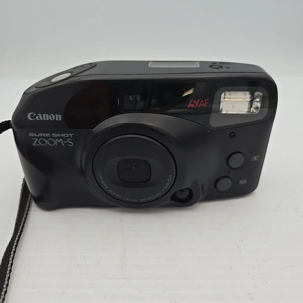 Canon Sure Shot ZOOM-S 35mm 38-60mm AF Point & Shoot Film Camera Black